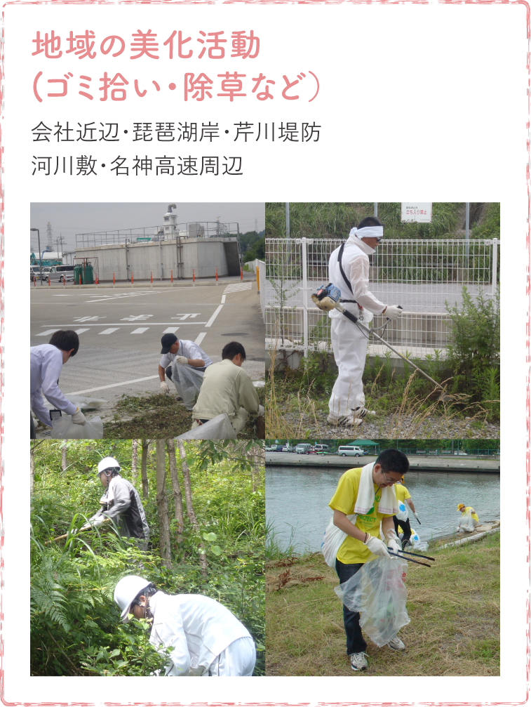 地域の美化活動(ゴミ拾い・除草など）